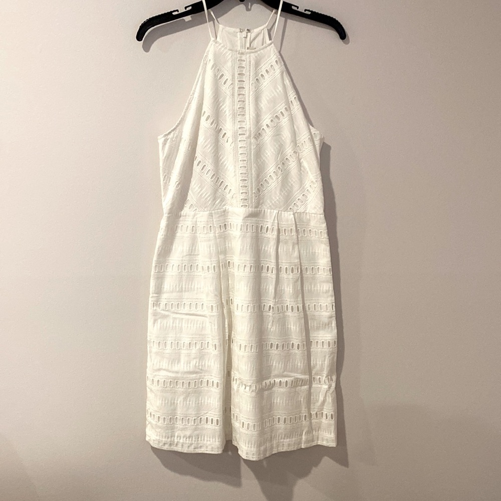 Loft White Eyelet Dress